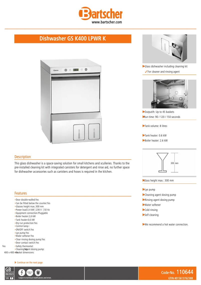 Image de la première page du manuel de l'appareil GS K400 LPWR K