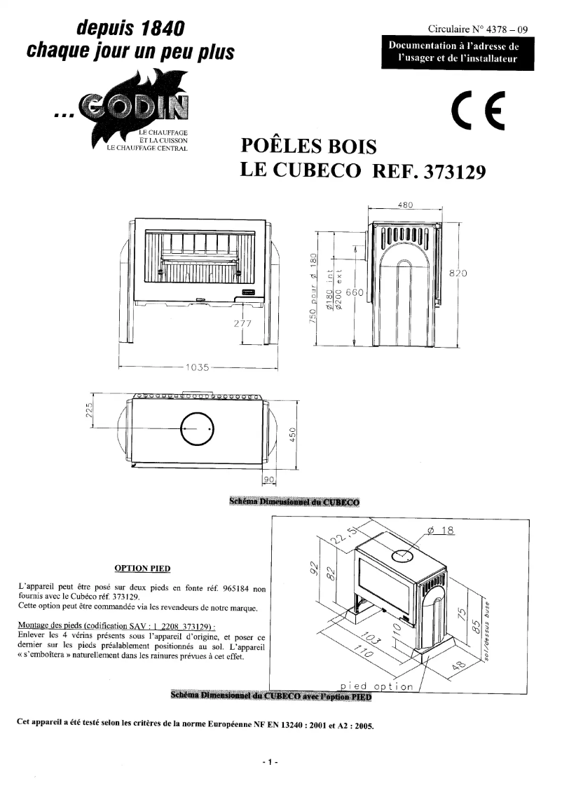 Página 1 del manual Manual de usuario Godin Cubeco