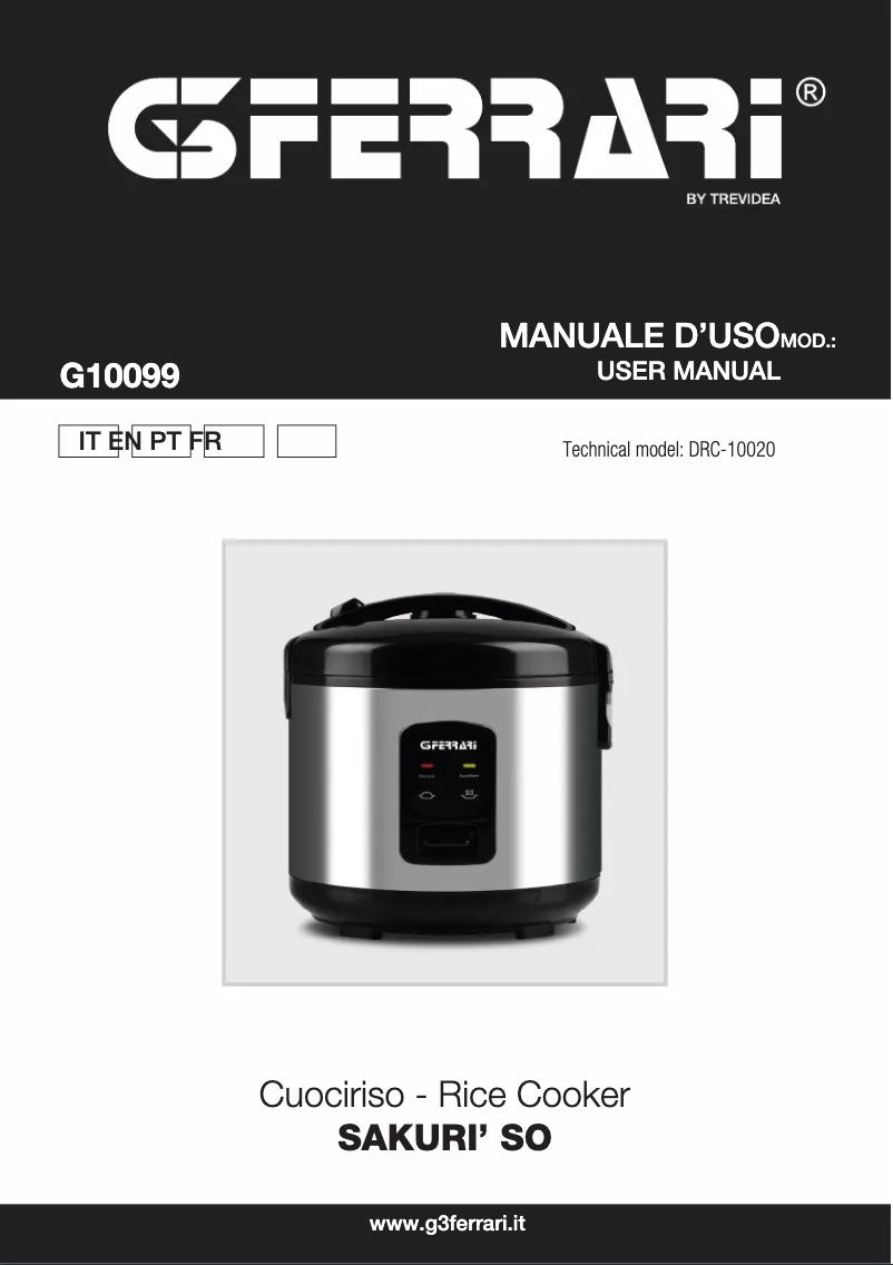 Page n°1 - Manuel utilisateur G3 Ferrari Sakuri’ SO G10099