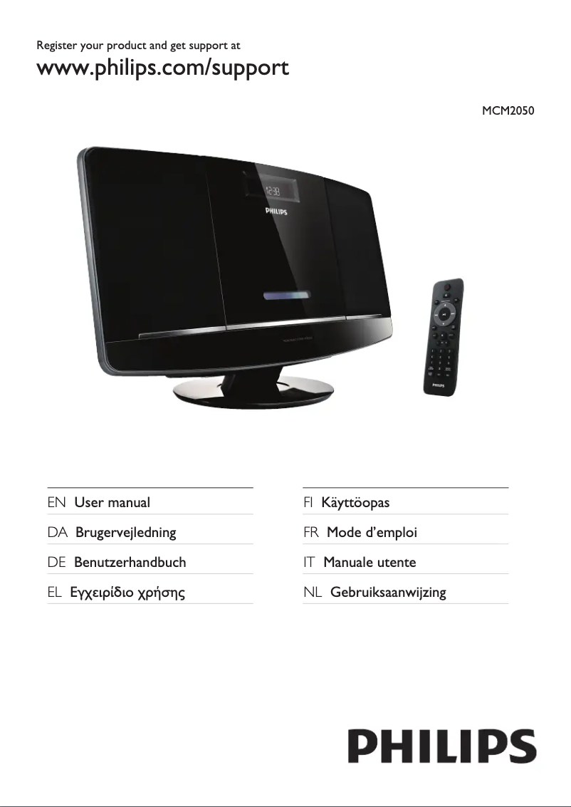 Page 1 de la notice Manuel utilisateur Philips MCM2050