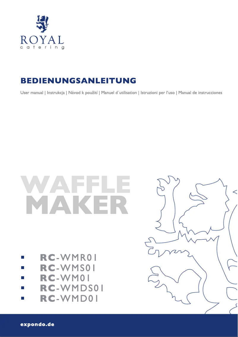 Page n°1 - Manuel utilisateur Royal Catering RC-WMD01