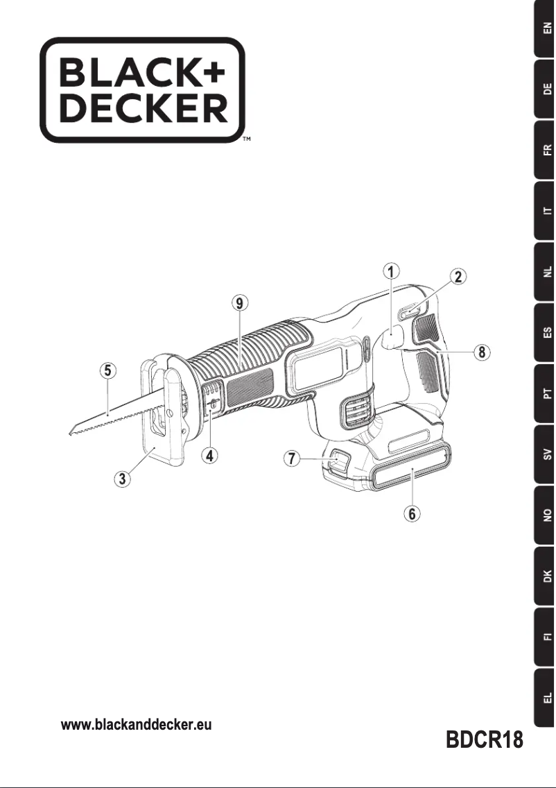 Page n°1 - Manuel utilisateur Black & Decker BDCR18