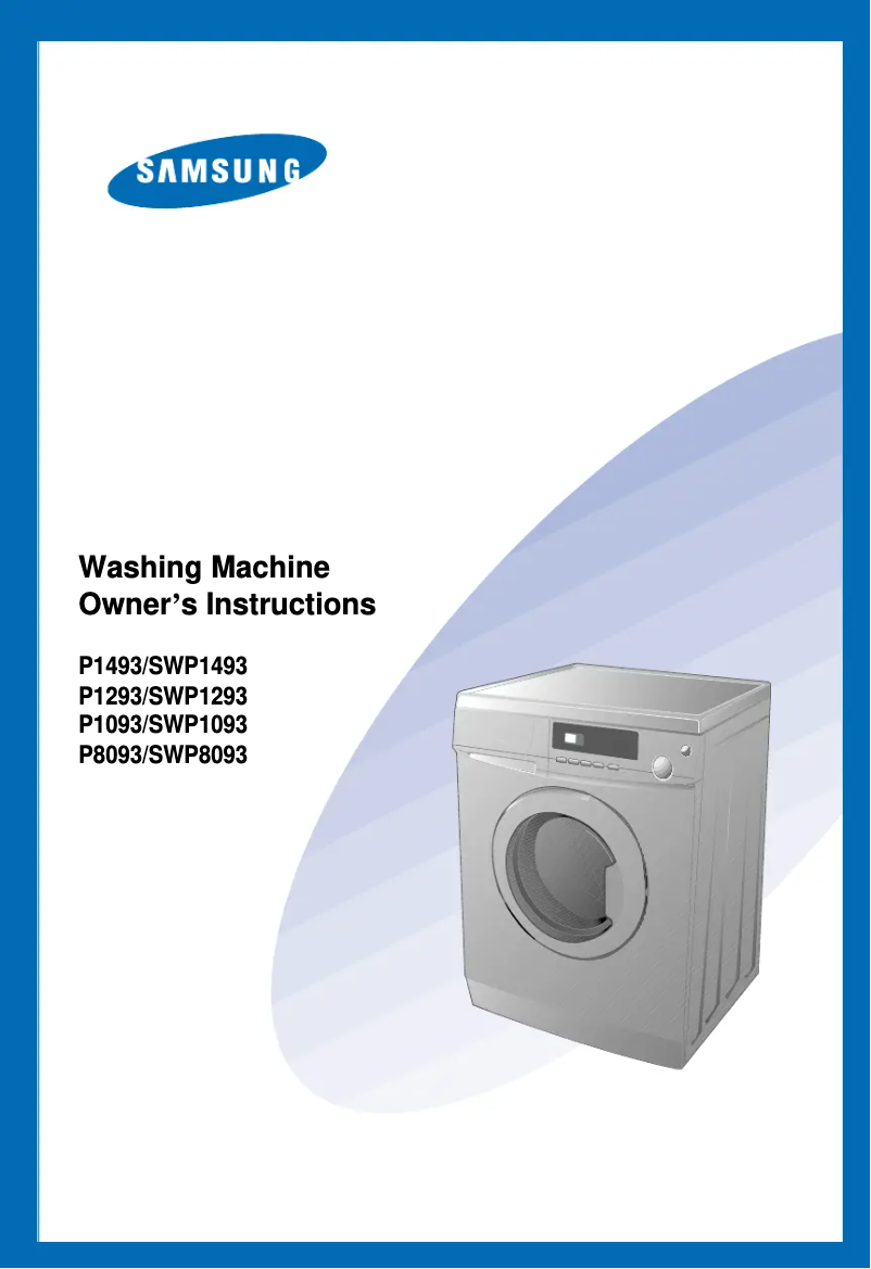 Page n°1 - Manuel utilisateur Samsung SWP8093