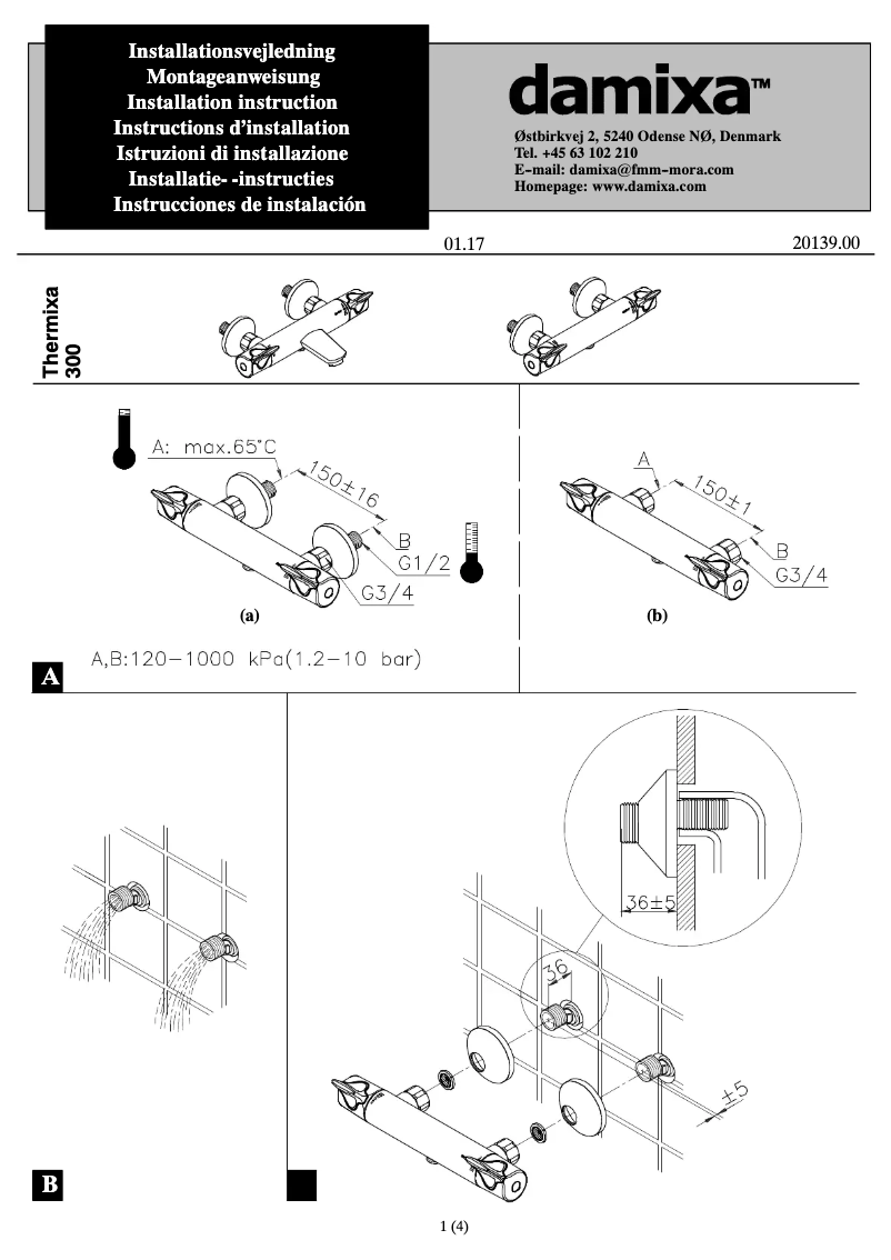 Page 1 de la notice Manuel utilisateur Damixa 5740374
