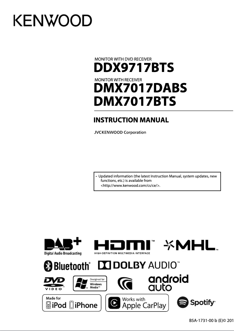Page n°1 - Manuel utilisateur Kenwood DDX9717BTS