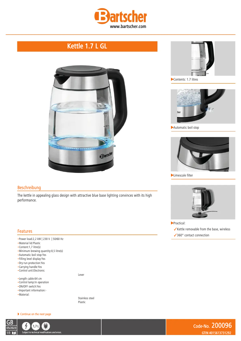 Image de la première page du manuel de l'appareil 200096