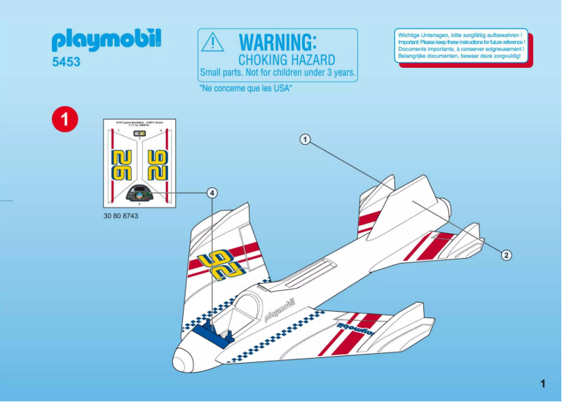 Page 1 of the manual User Manual Playmobil Sports & Action 5453