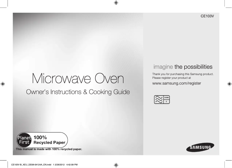 Page n°1 - Manuel utilisateur Samsung CE103