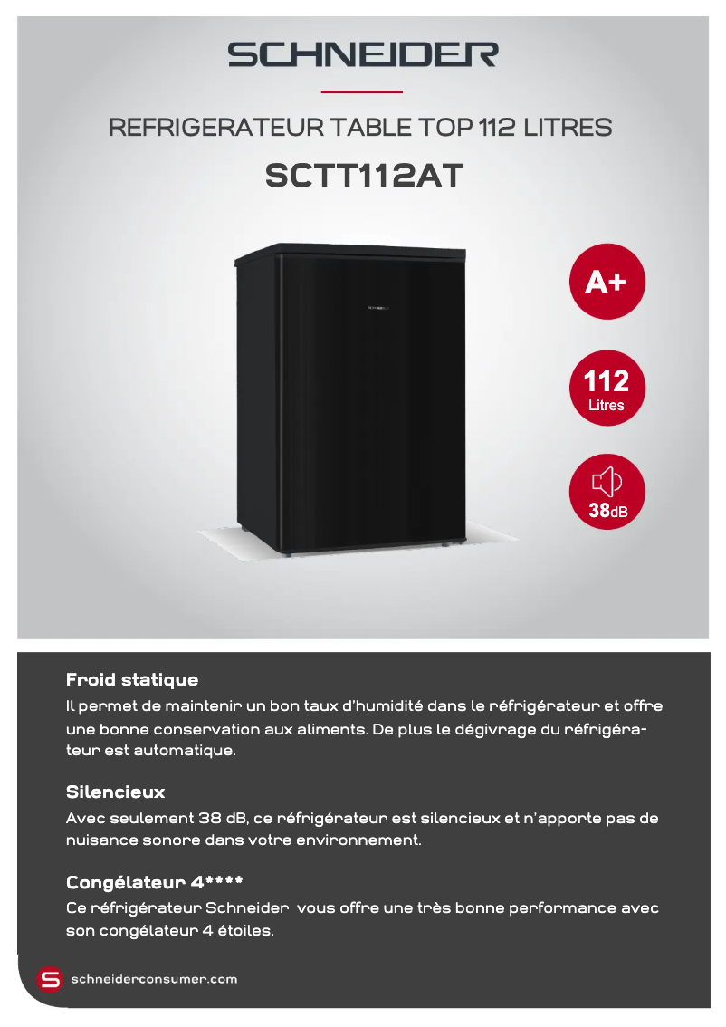 Page 1 de la notice Fiche technique Schneider SCTT112AT