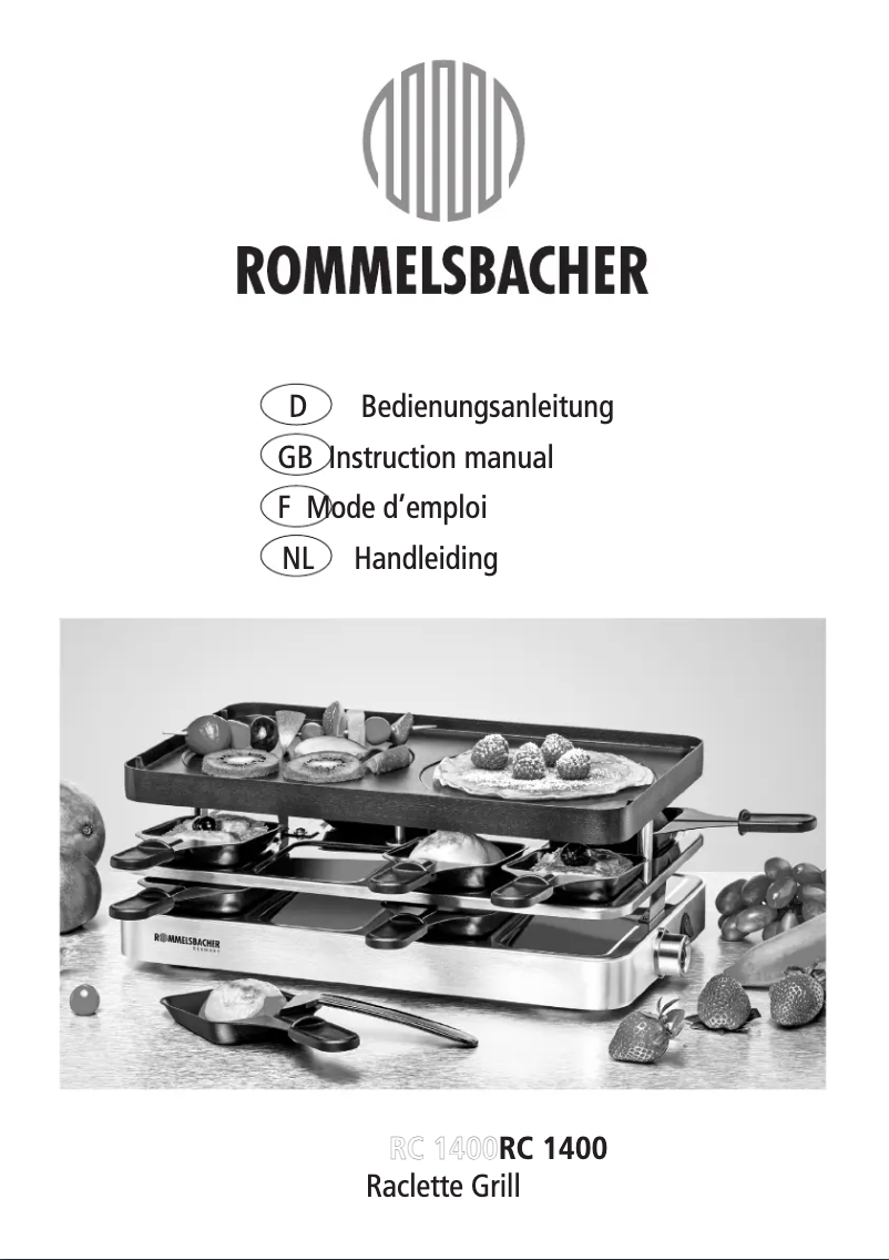 Page 1 de la notice Manuel utilisateur Rommelsbacher RC 1400