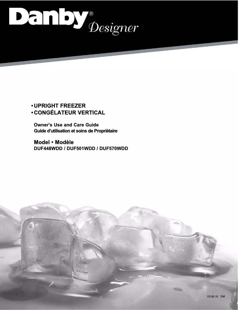 Page 1 de la notice Manuel utilisateur Danby Designer DUF570WDD