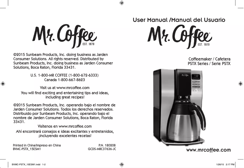 Image de la première page du manuel de l'appareil Optimal Brew 10-Cup