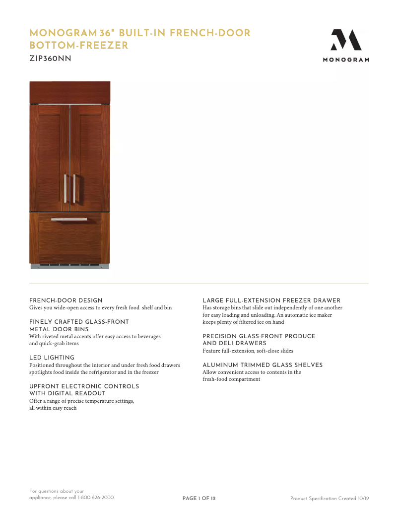 Image de la première page du manuel de l'appareil ZIP360NN