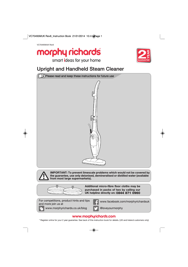 Página 1 del manual Manual de usuario Morphy Richards 720023