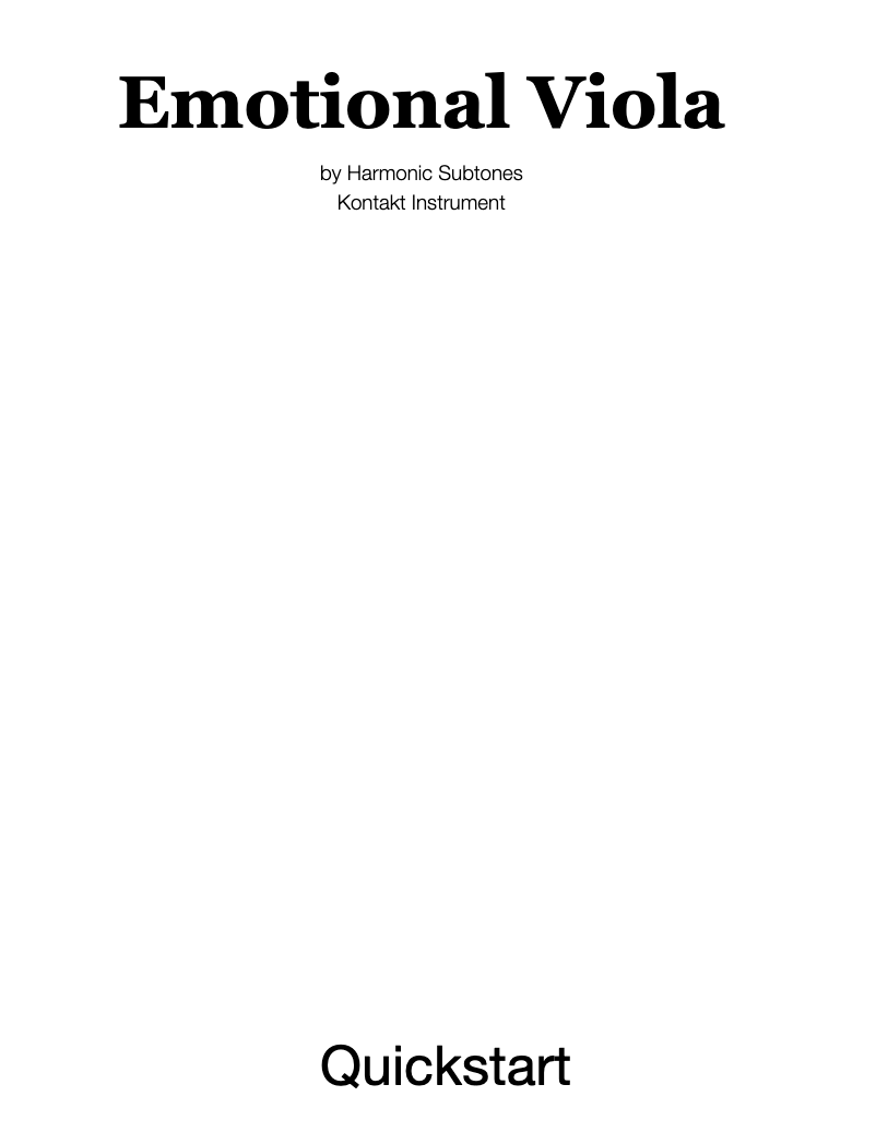 Page 1 of the manual User Manual Best Service Emotional Viola