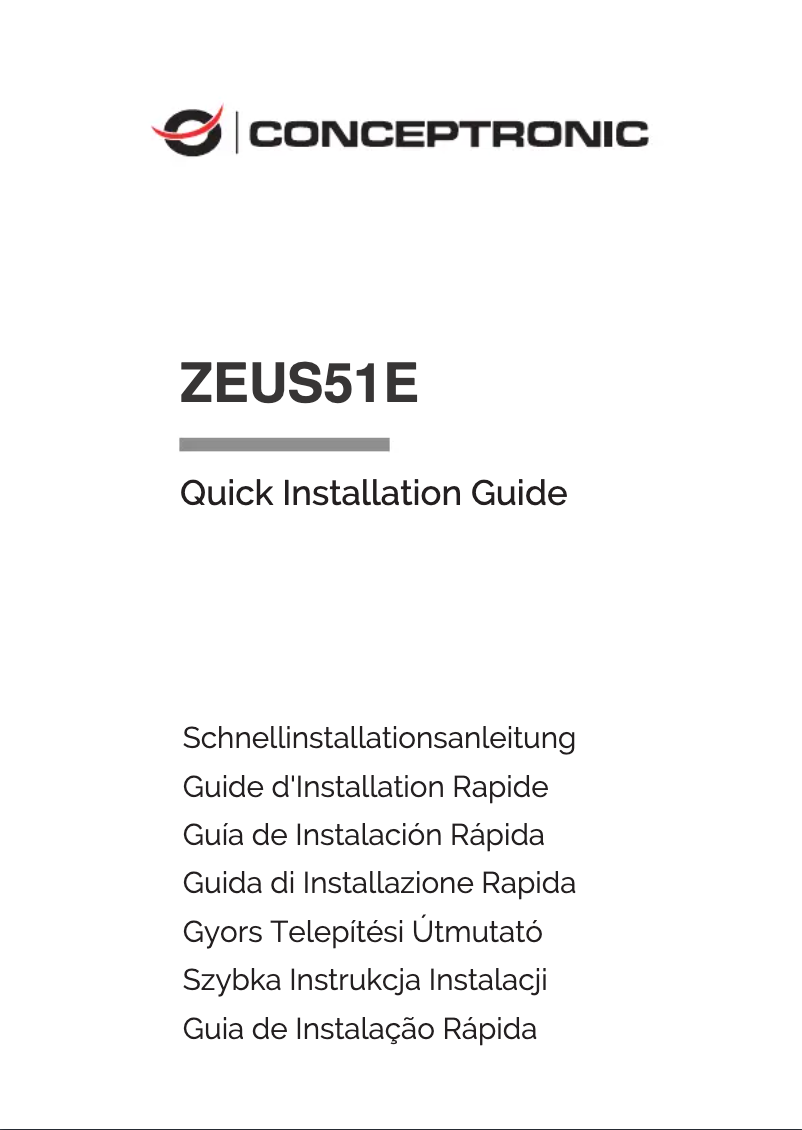 Page 1 de la notice Manuel utilisateur Conceptronic ZEUS51E