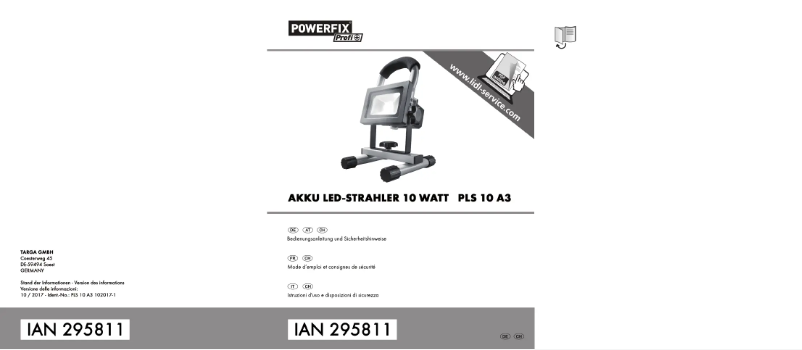 Page n°1 - Manuel utilisateur Powerfix AWE 7010