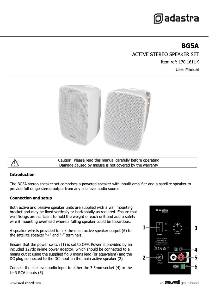 Image de la première page du manuel de l'appareil BG5A