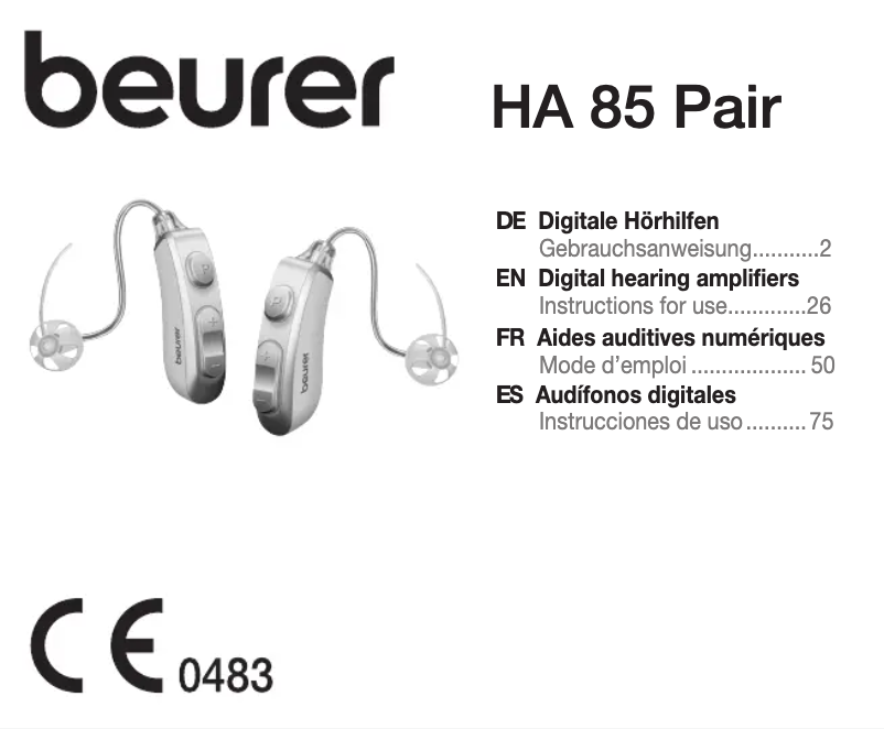 Page 1 de la notice Manuel utilisateur Beurer HA 85