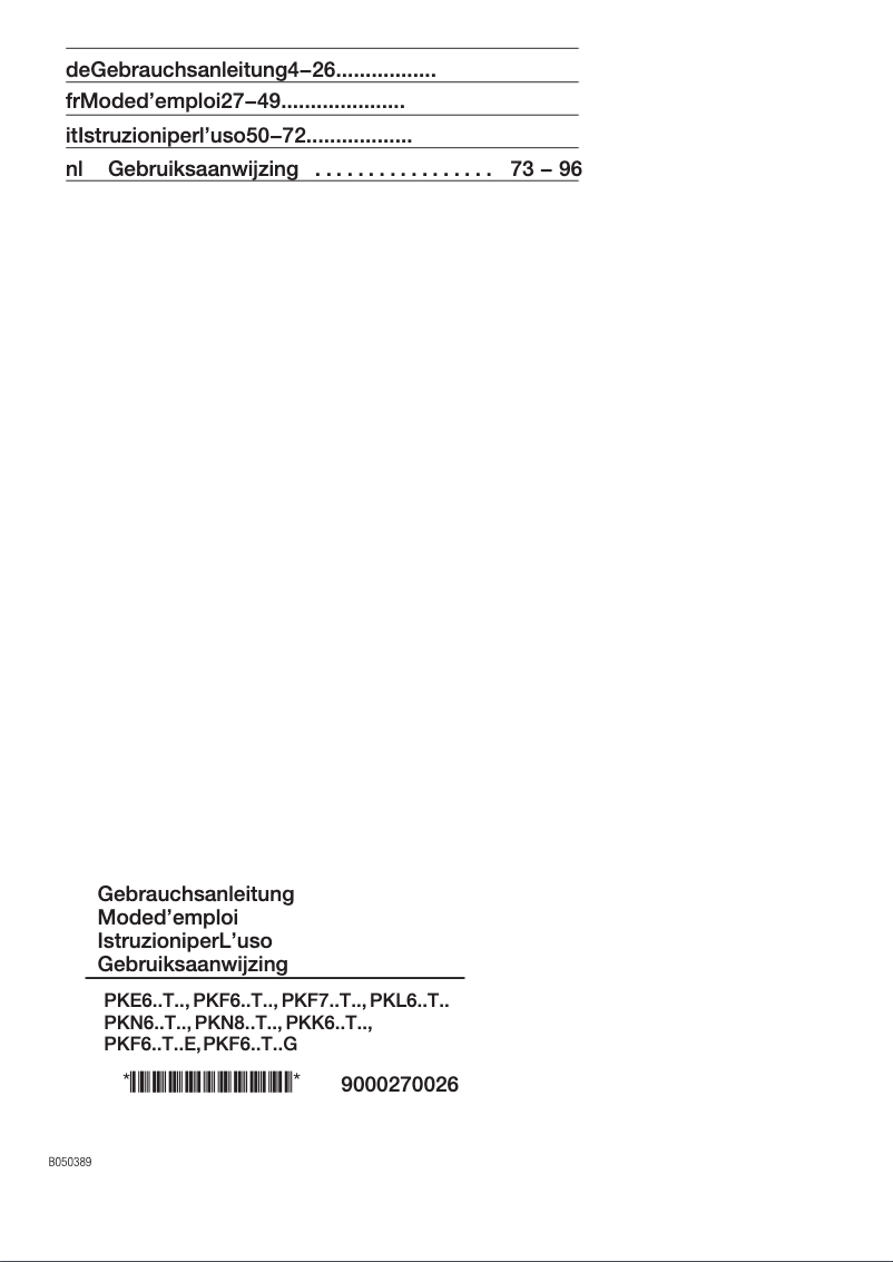 Image de la première page du manuel de l'appareil PKF645T14E