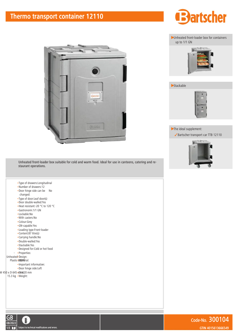 Image de la première page du manuel de l'appareil 300104