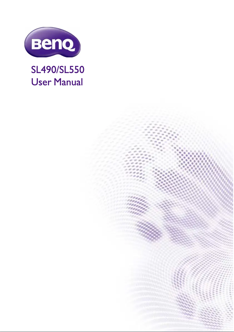 Image de la première page du manuel de l'appareil SL490