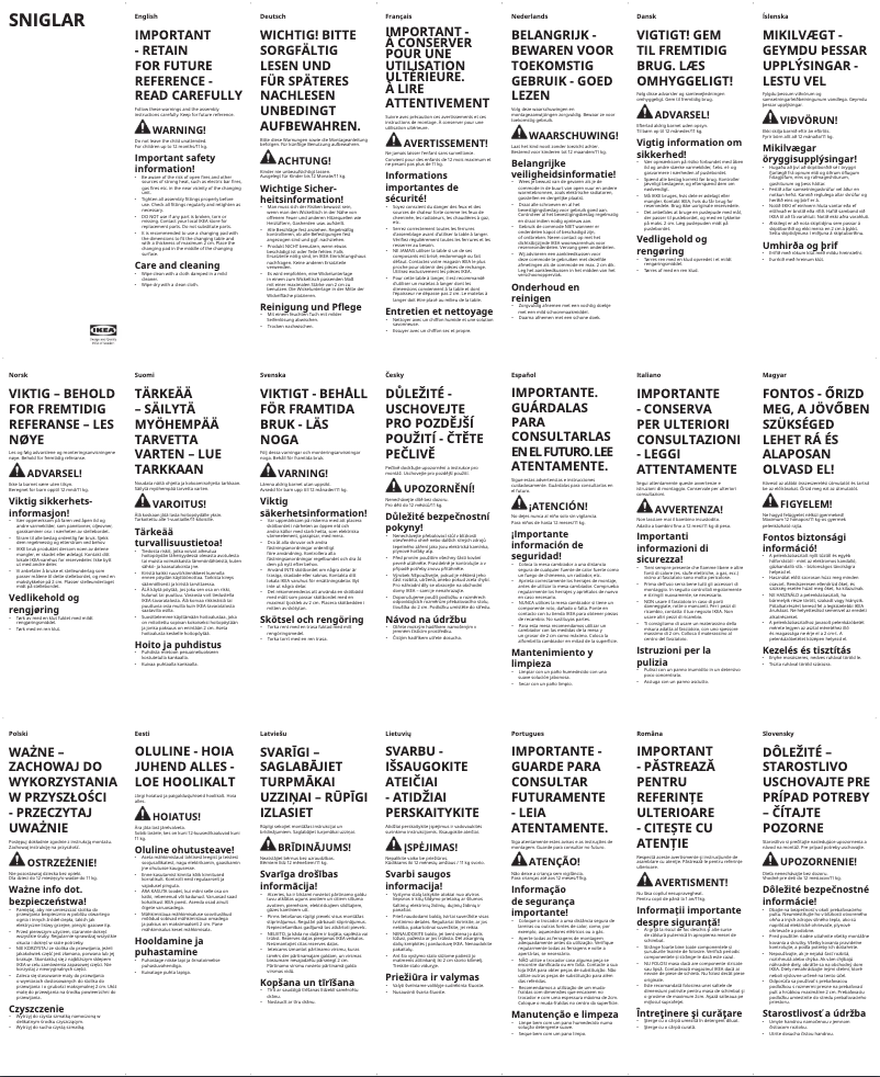 Image de la première page du manuel de l'appareil SNIGLAR 200.452.05