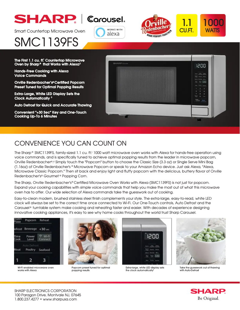 Page n°1 - Fiche technique Sharp SMC1139FS