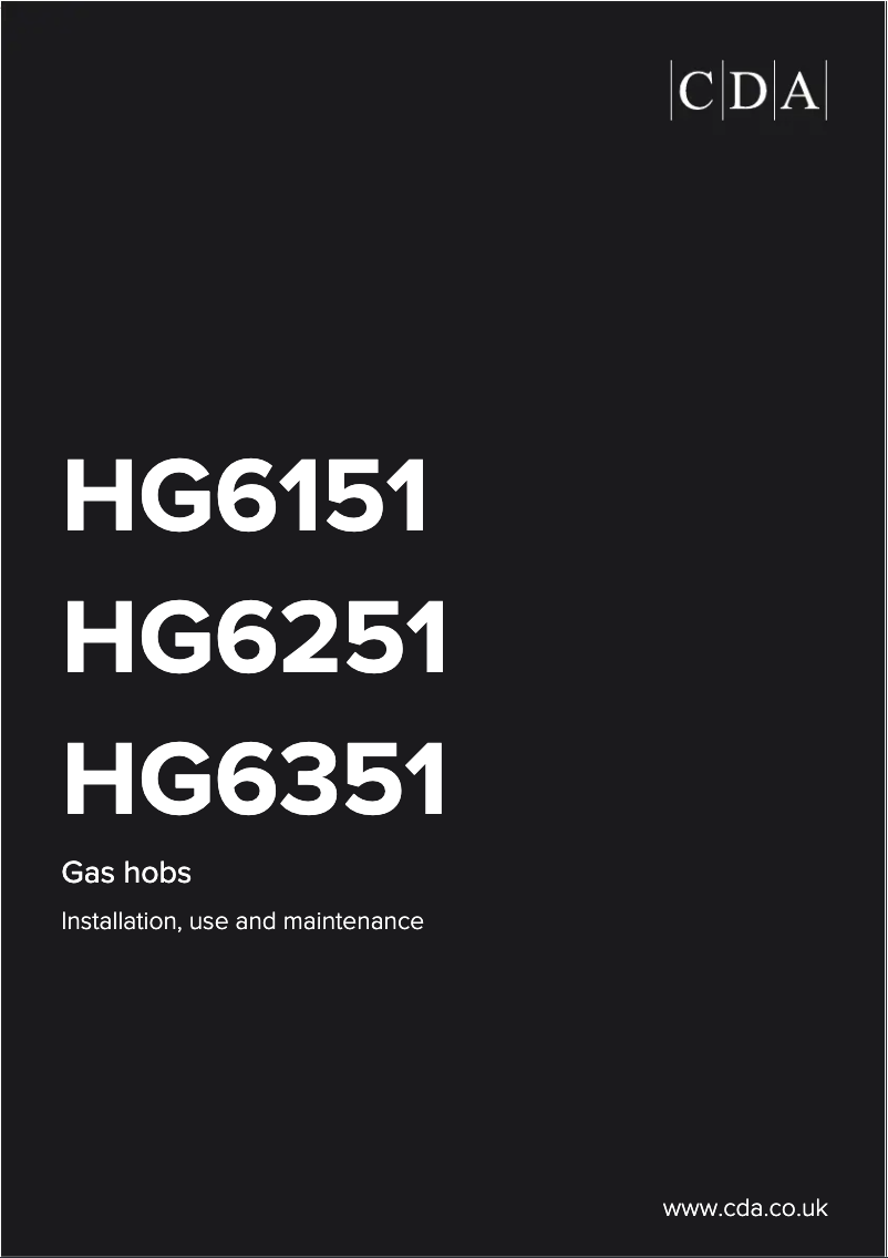 Page n°1 - Mode d'emploi CDA HG6151SS