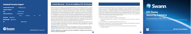 Página 1 del manual Manual de usuario Swann SWPRO-H856CAM-AU