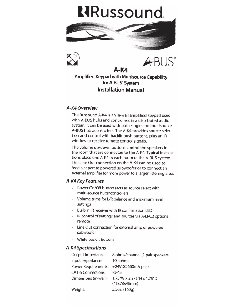 Image de la première page du manuel de l'appareil AK-4