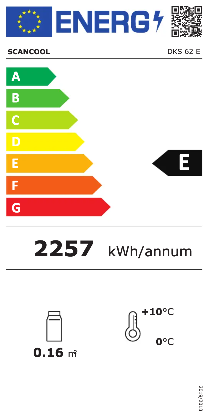 Page n°1 - Label énergétique Scancool DKS 62 E