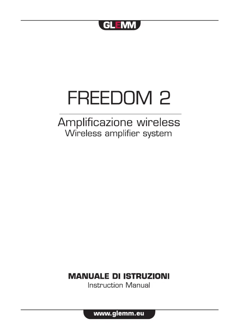 Page 1 de la notice Manuel utilisateur Glemm FREEDOM 2