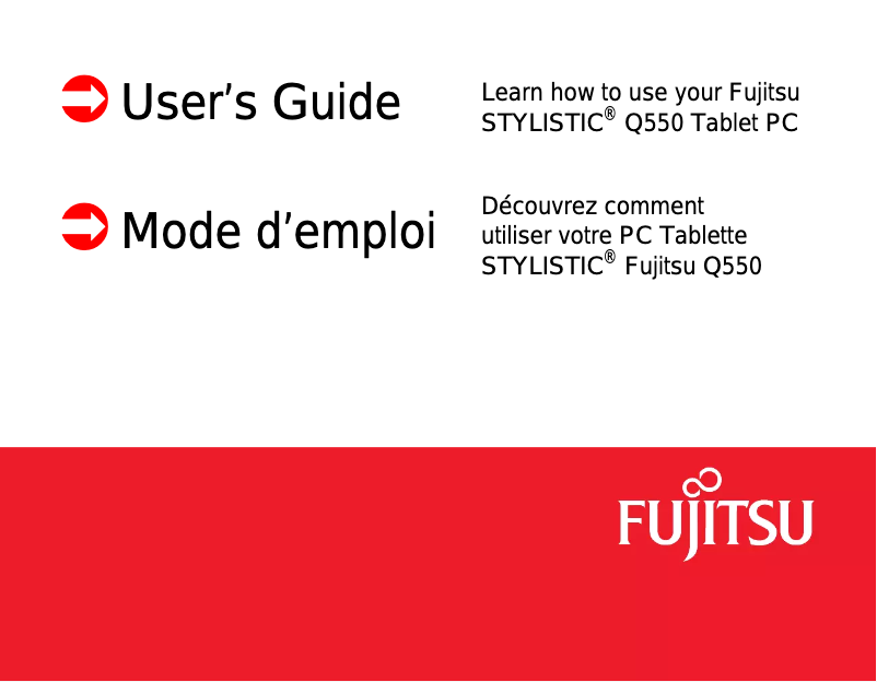 Image de la première page du manuel de l'appareil Stylistic Q550