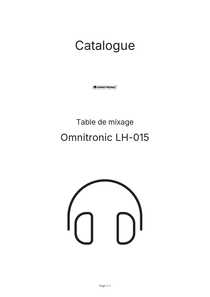 Image de la première page du manuel de l'appareil LH-015