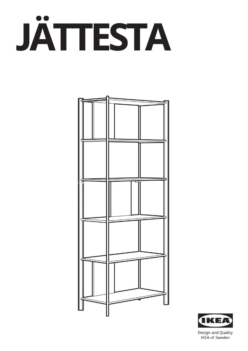 Page 1 de la notice Manuel utilisateur Ikea JÄTTESTA 805.129.59