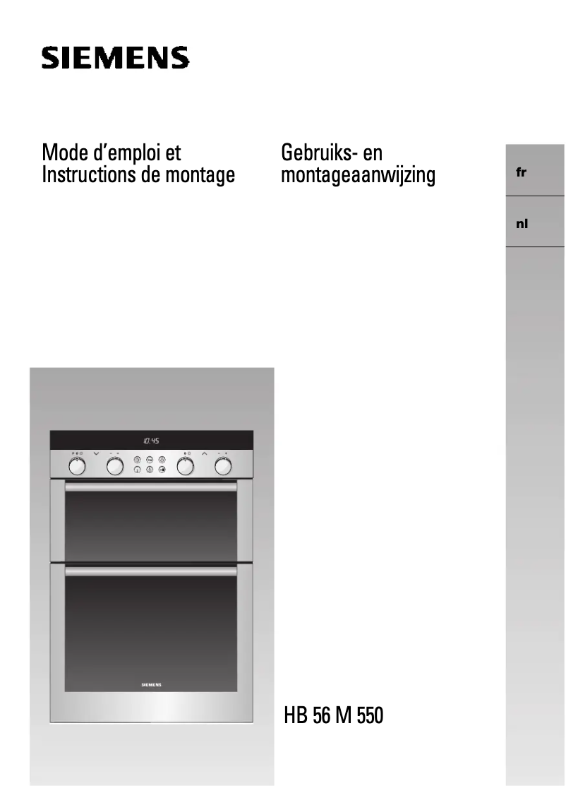 Image de la première page du manuel de l'appareil HB56M550
