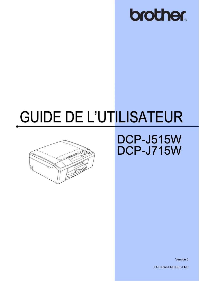 Page 1 de la notice Manuel utilisateur Brother DCP-J715W