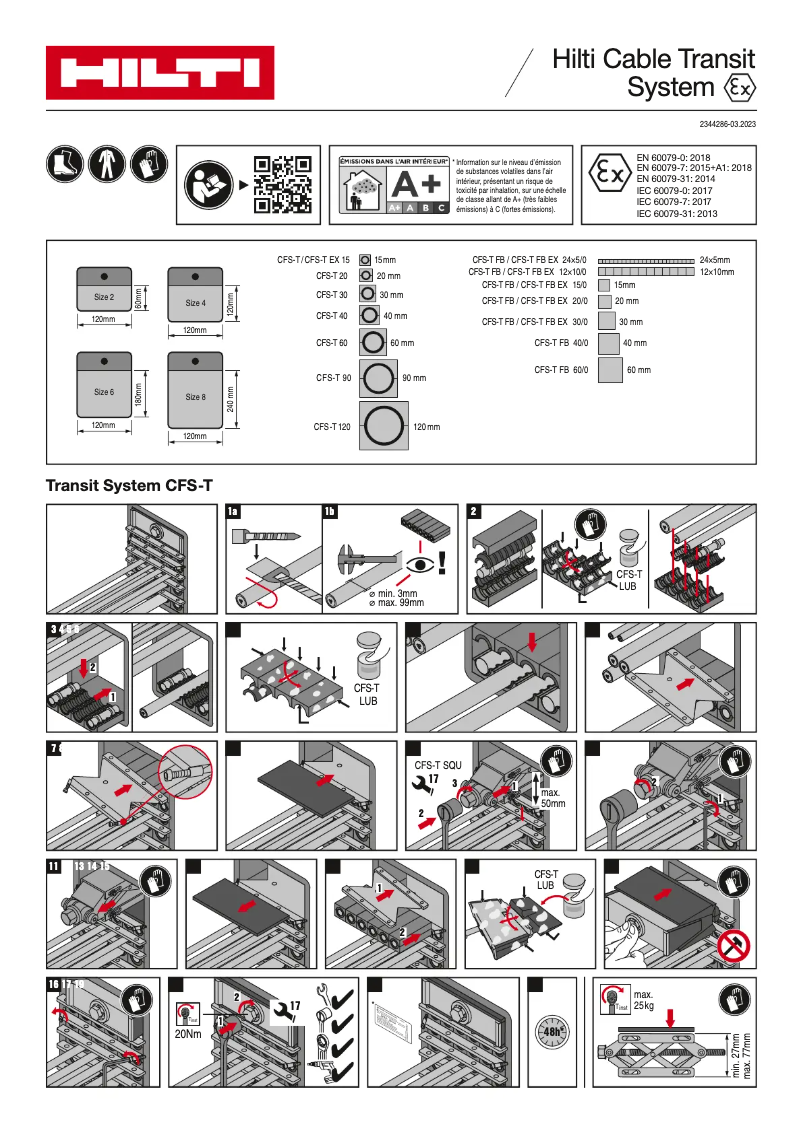 Página 1 del manual Manual de usuario Hilti CFS-T