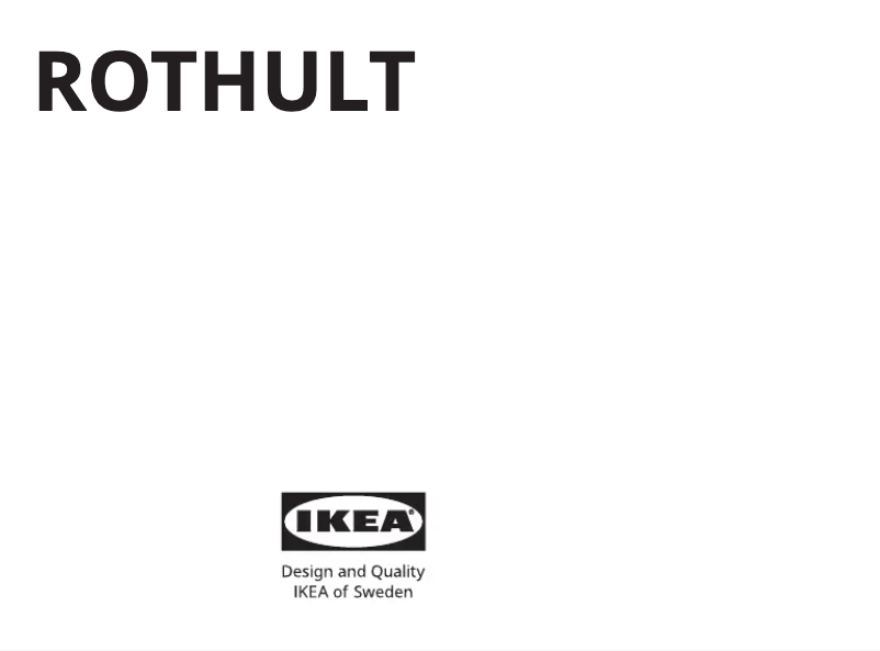 Page 1 de la notice Manuel utilisateur Ikea ROTHULT 003.597.39