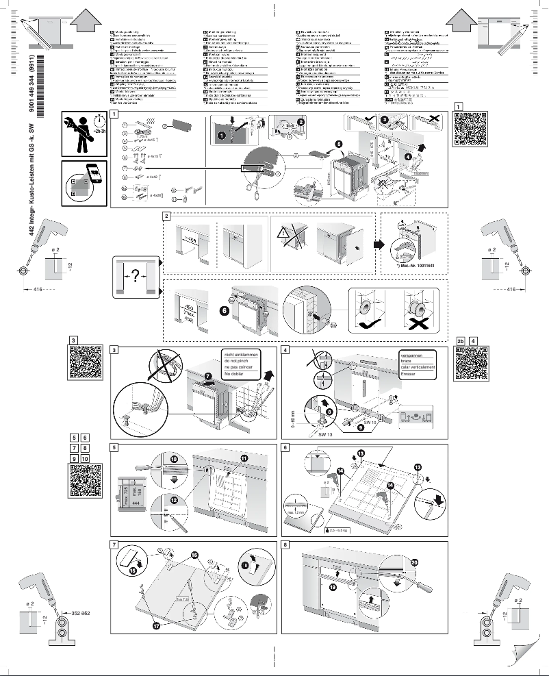 Page n°1 - Instructions / montage Siemens SR53HS76ME