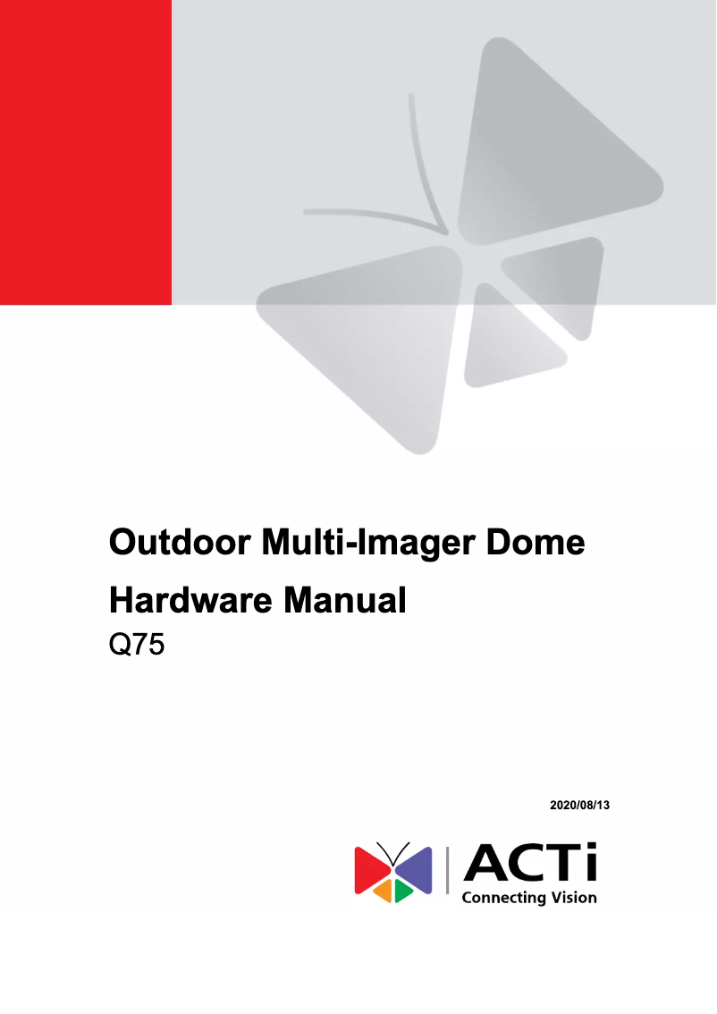 Image de la première page du manuel de l'appareil Q75