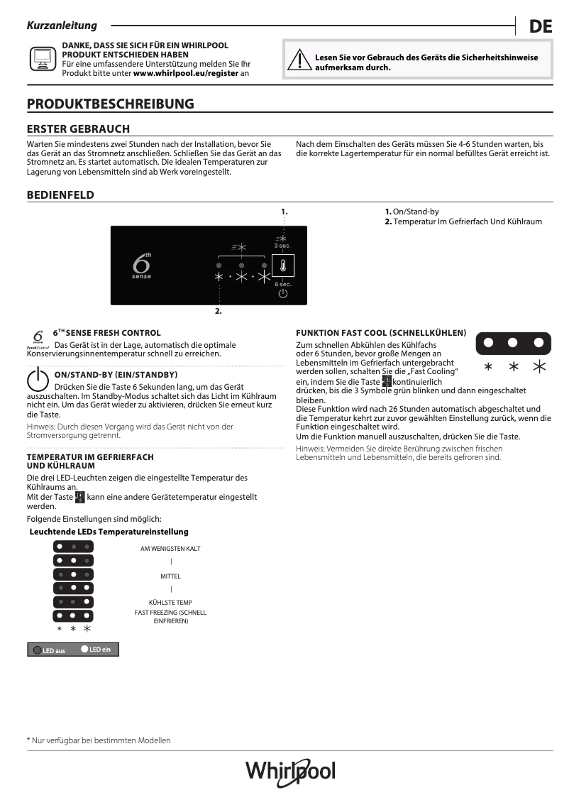 Page n°1 - Instructions / montage Whirlpool WHC18 T132