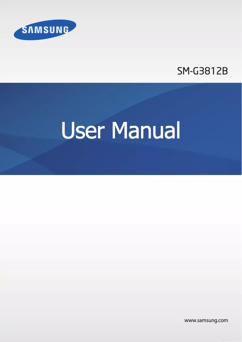 Page 1 de la notice Manuel utilisateur Samsung SM-G3812B
