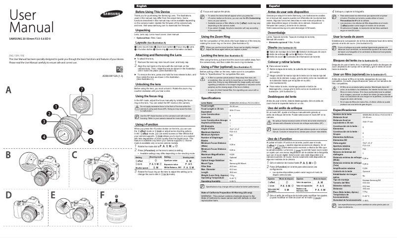 Image de la première page du manuel de l'appareil S2050BNW