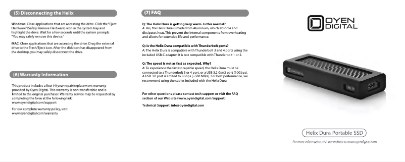 Image de la première page du manuel de l'appareil Helix Dura