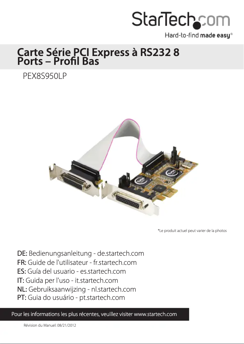 Image de la première page du manuel de l'appareil PEX8S950LP