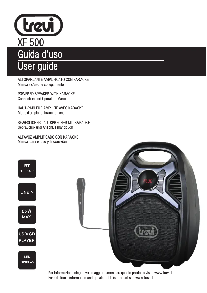 Image de la première page du manuel de l'appareil XF 500