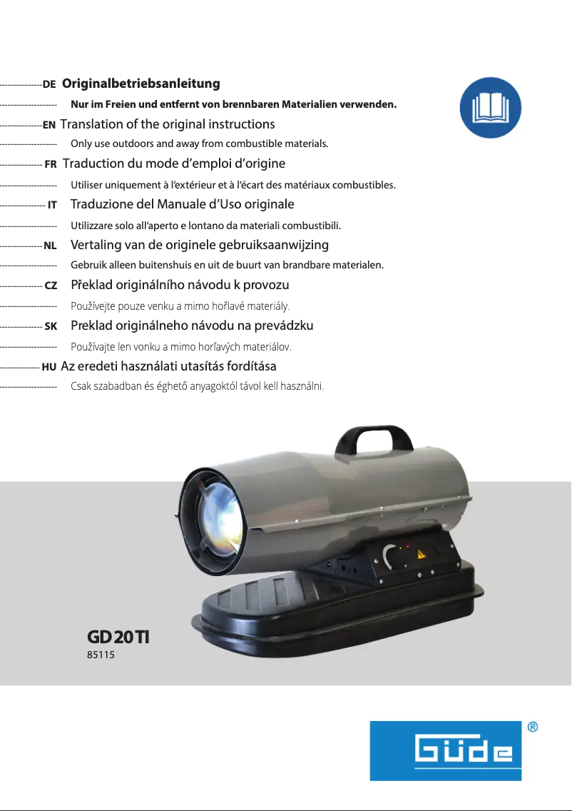 Página 1 del manual Manual de usuario Güde GD 20 TI