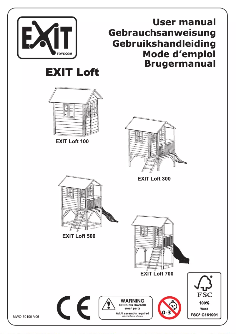 Page 1 de la notice Manuel utilisateur Exit Toys Loft